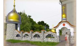 Елементы благоустройства храмовой территории в п.Шпанов Ровенской обл. 2013г.